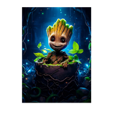Poster Groot illustré à la main en Anjou