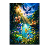 Poster Pokémon starters de Kanto illustré à la main en Anjou