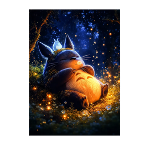 Poster Totoro illustré à la main en Anjou