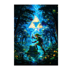 Poster Zelda illustré à la main en Anjou