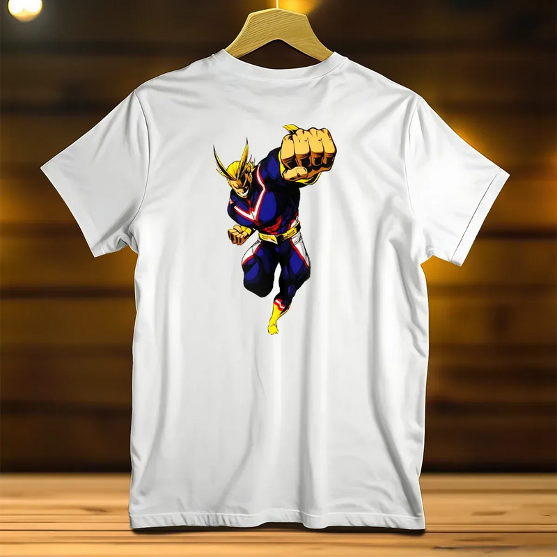 T-Shirt All Might My Hero Academia illustré à la main en Anjou