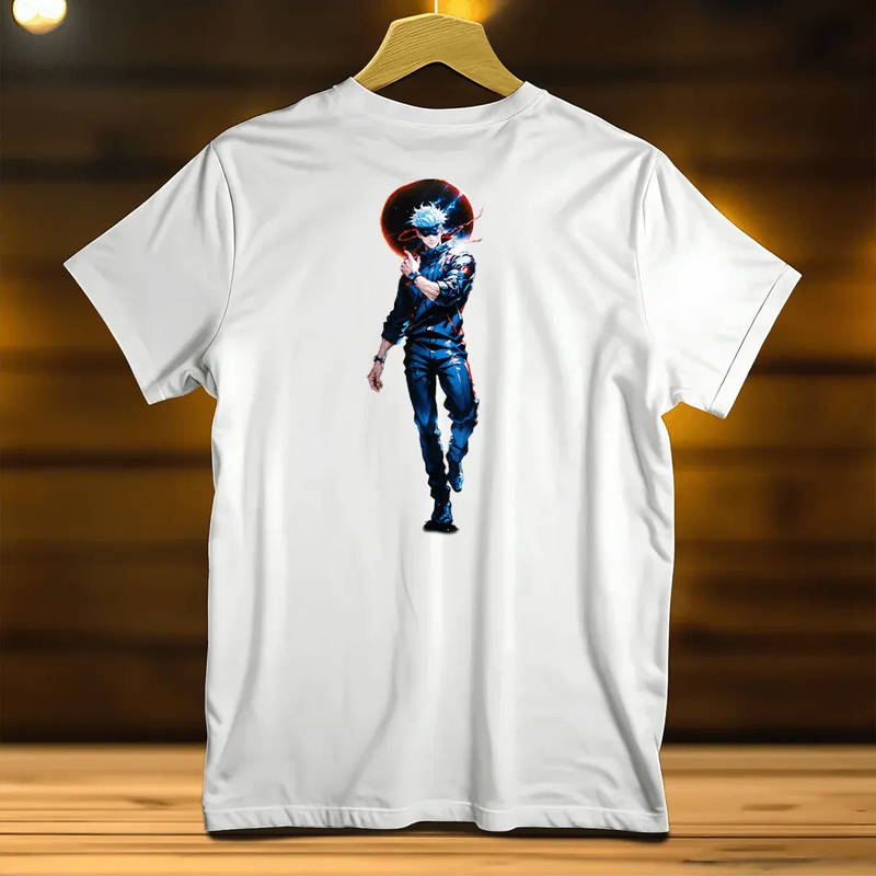 T-Shirt Gojo Jujutsu Kaisen illustré à la main en Anjou
