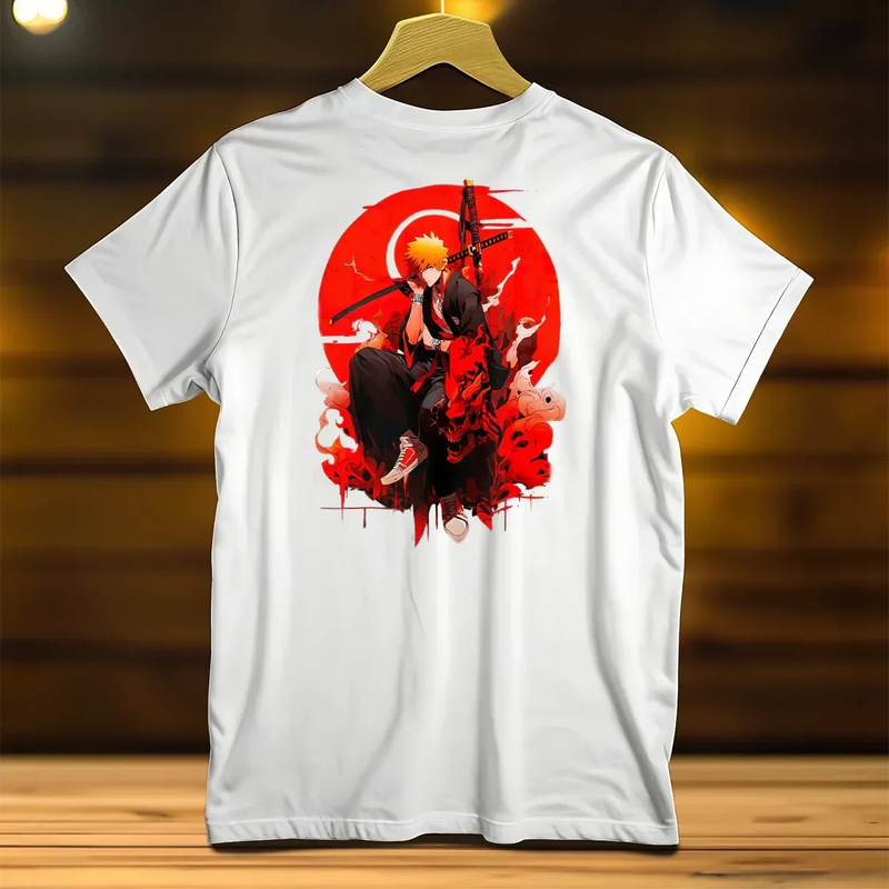 T-Shirt Ichigo Bleach illustré à la main en Anjou
