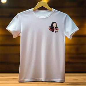 T-Shirt Nezuko Demon Slayer illustré à la main en Anjou