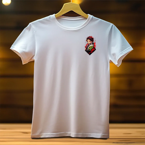 t-shirt-tanjiro-devant-blanc-petit-logo-couleur - Les Bois d'Aurore