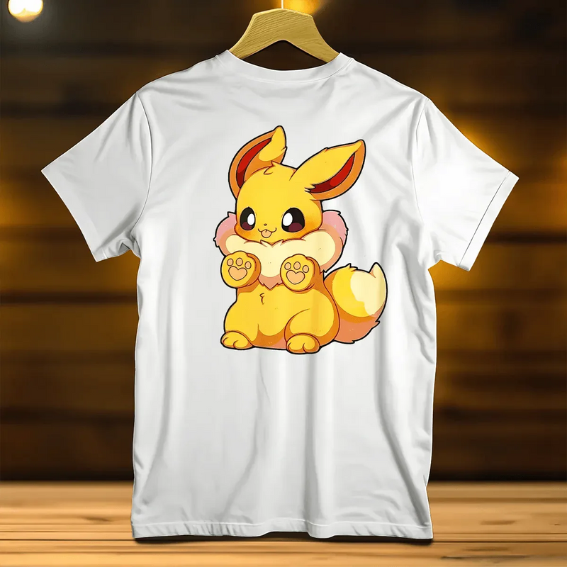 T-Shirt Evoli Pokémon illustré à la main en Anjou