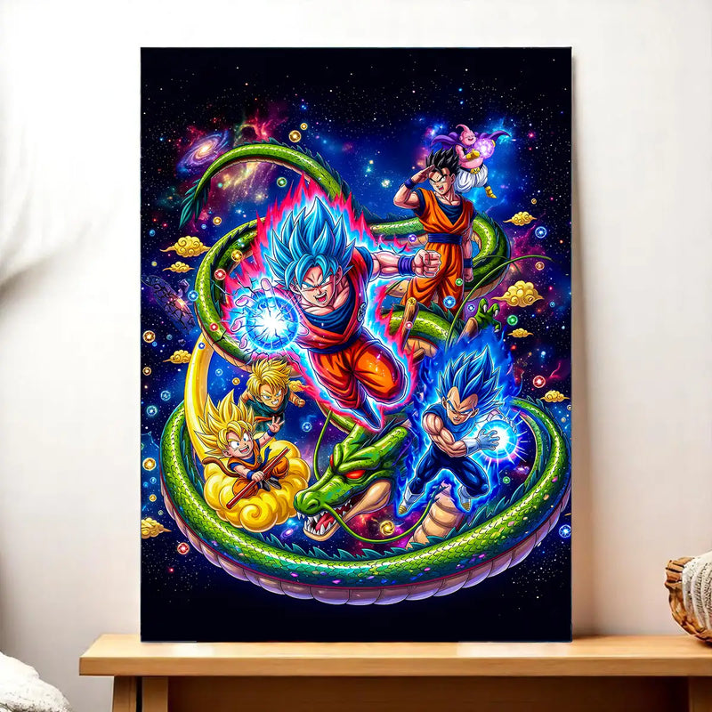 Tableau Dragon Ball Super illustré à la main en Anjou