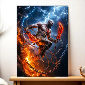 Tableau God of War illustré à la main en Anjou