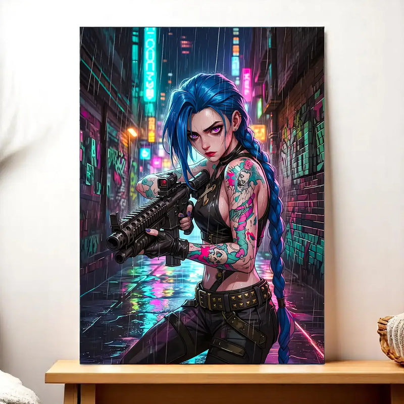 Tableau Jinx illustré à la main en Anjou