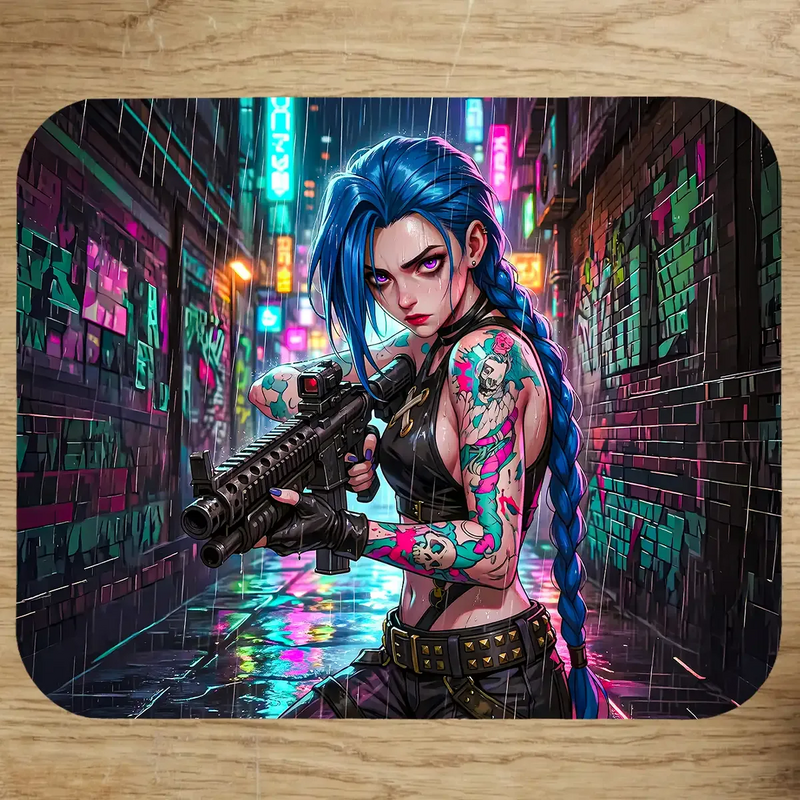 Tapis de Souris Jinx illustré à la main en Anjou