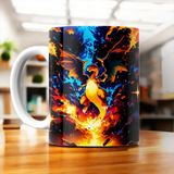 Tasse Dracaufeu Pokémon illustrée à la main en Anjou