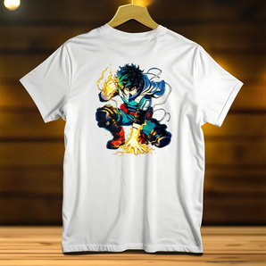 T-Shirt Izuku Deku My Hero Academia illustré à la main en Anjou