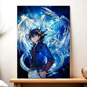 Tableau Yusei Fudo illustré à la main en Anjou