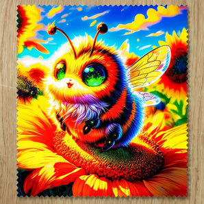 Chiffonnette Abeille illustrée à la main en Anjou