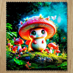 Chiffonnette Champignon illustrée à la main en Anjou
