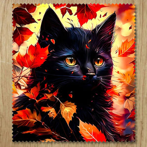 Chiffonnette Chat Automne