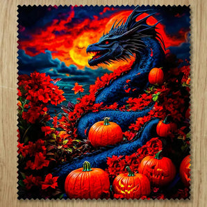 Chiffonnette Dragon Halloween illustrée à la main en Anjou