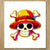 Chiffonnette Drapeau One Piece illustrée à la main en Anjou
