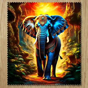 Chiffonnette Éléphant Ancien illustrée à la main en Anjou