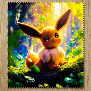 Chiffonnette Evoli Pokémon illustrée à la main en Anjou