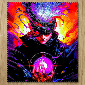 Chiffonnette Gojo Jujutsu Kaisen illustrée à la main en Anjou