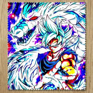Chiffonnette Goku Ultra Instinct Dragon Ball illustrée à la main en Anjou