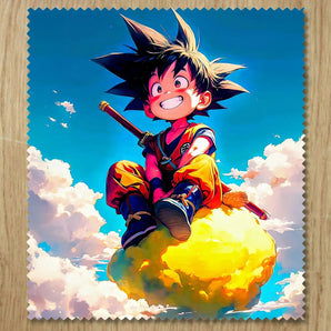 Chiffonnette Goku Nuage Magique Dragon Ball illustrée à la main en Anjou