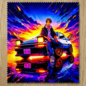 Chiffonnette Initial D illustrée à la main en Anjou