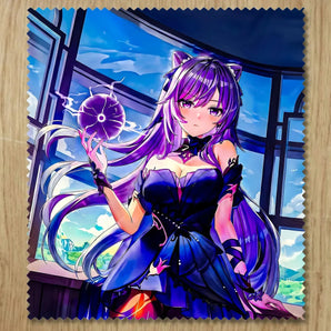 Chiffonnette Keqing Genshin Impact illustrée à la main en Anjou