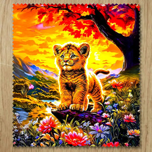 Chiffonnette Lionceau illustrée à la main en Anjou