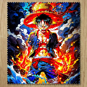 Chiffonnette Luffy One Piece illustrée à la main en Anjou