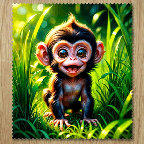 Chiffonnette Singe illustrée à la main en Anjou