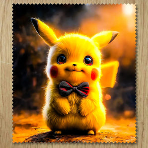 Chiffonnette Pikachu illustrée à la main en Anjou