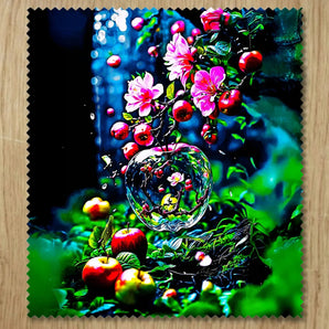 Chiffonnette Pomme illustrée à la main en Anjou