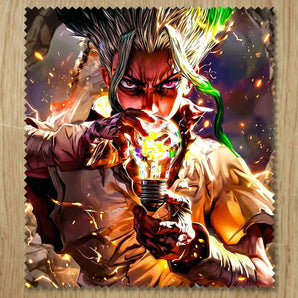Chiffonnette Senku Dr Stone illustrée à la main en Anjou