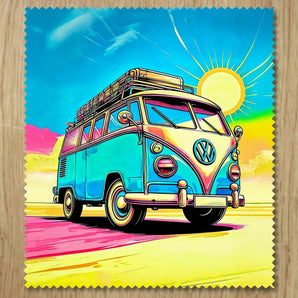 Chiffonnette Combi Volkswagen illustrée à la main en Anjou