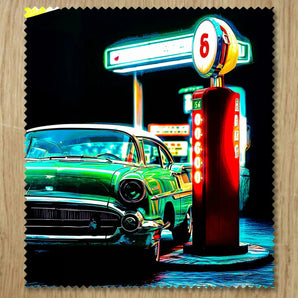 Chiffonnette Voiture Vintage illustrée à la main en Anjou