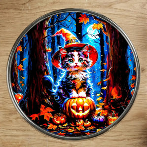 Magnet Chat Halloween illustré à la main en Anjou