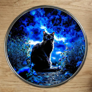 Magnet Chat Noir illustré à la main en Anjou