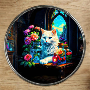 Magnet Chat Royal illustré à la main en Anjou