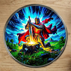 Magnet Chevalier illustré à la main en Anjou
