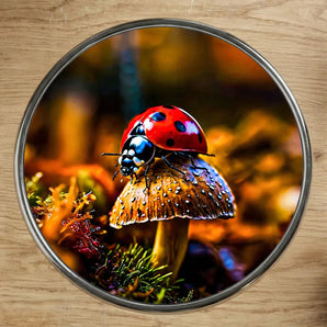Magnet Coccinelle illustré à la main en Anjou