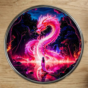 Magnet Dragon Chinois illustré à la main en Anjou