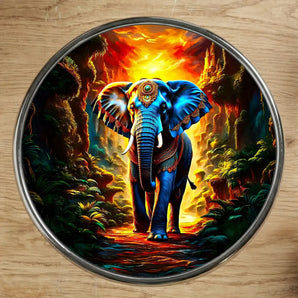Magnet Éléphant Ancien illustré à la main en Anjou