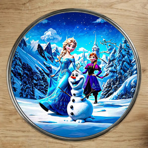 Magnet Reine des Neiges illustré à la main en Anjou