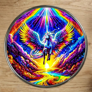 Magnet Licorne Arc en Ciel illustré à la main en Anjou