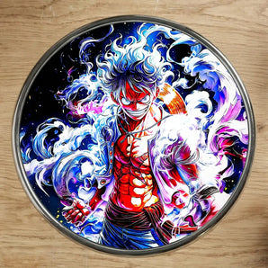 Magnet Luffy Gear 5 One Piece illustré à la main en Anjou