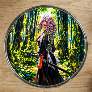 Magnet Mitsuri Kanroji Demon Slayer illustré à la main en Anjou
