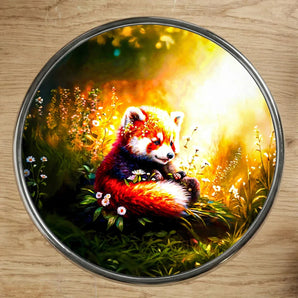 Magnet Panda Roux illustré à la main en Anjou