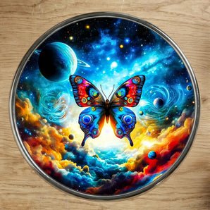 Magnet Papillon Univers illustré à la main en Anjou